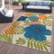 World Rug Gallery Tropical Floral Leaves Indoor/Outdoor Area Rug 5' X 7' Multi 9018MULTI5X7 - alternate 1